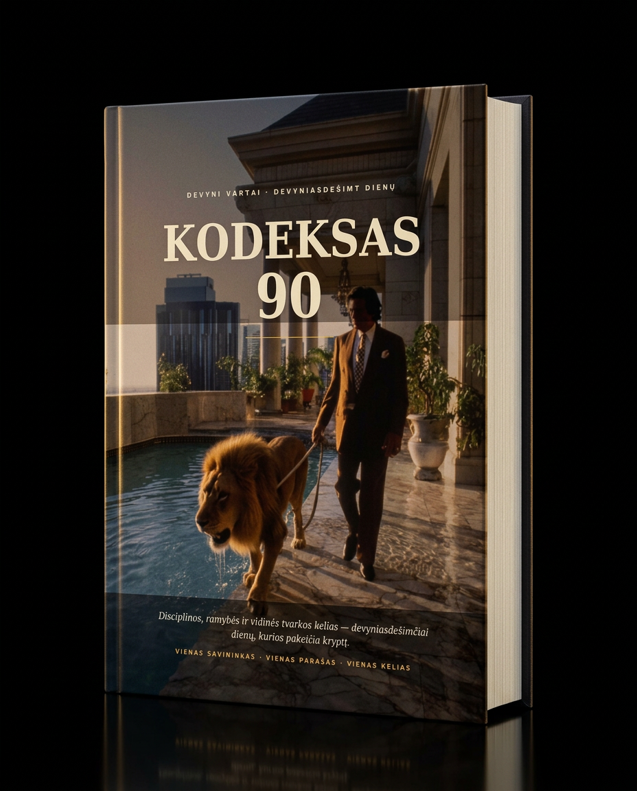KODEKSAS 90 kietais viršeliais knyga iš arti